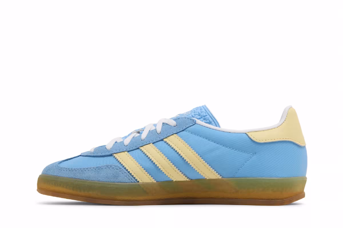 adidas Women's Gazelle Indoor Blue Burst Yellow, view 4