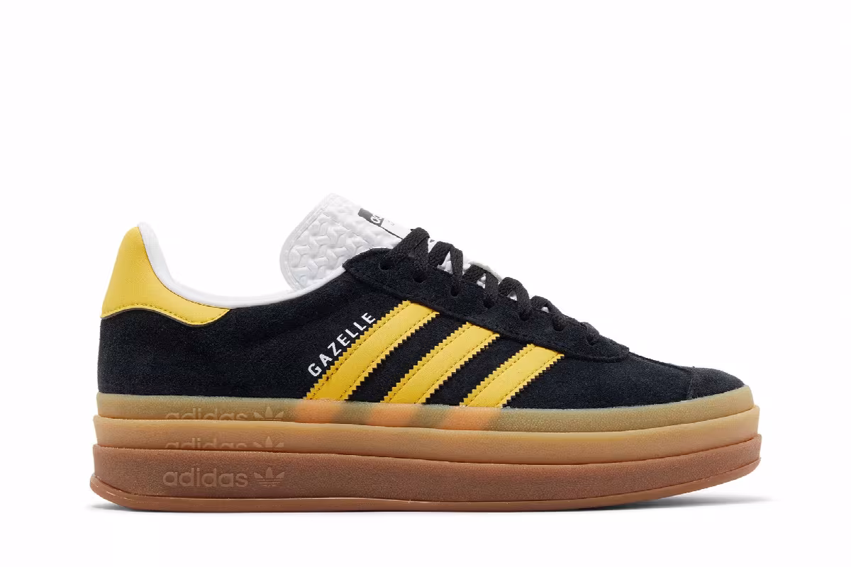 adidas Women's Gazelle Bold Black Bold Gold, view 2