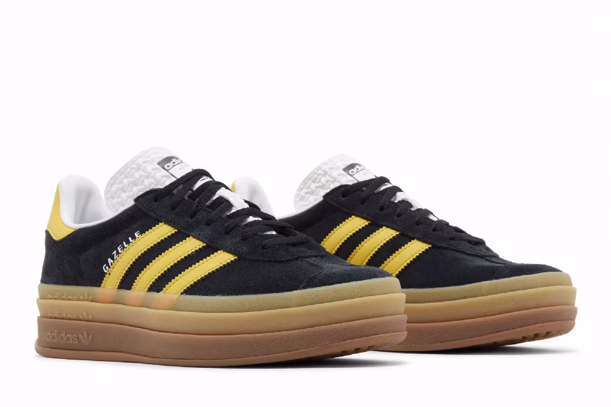 adidas Women's Gazelle Bold Black Bold Gold, view 9