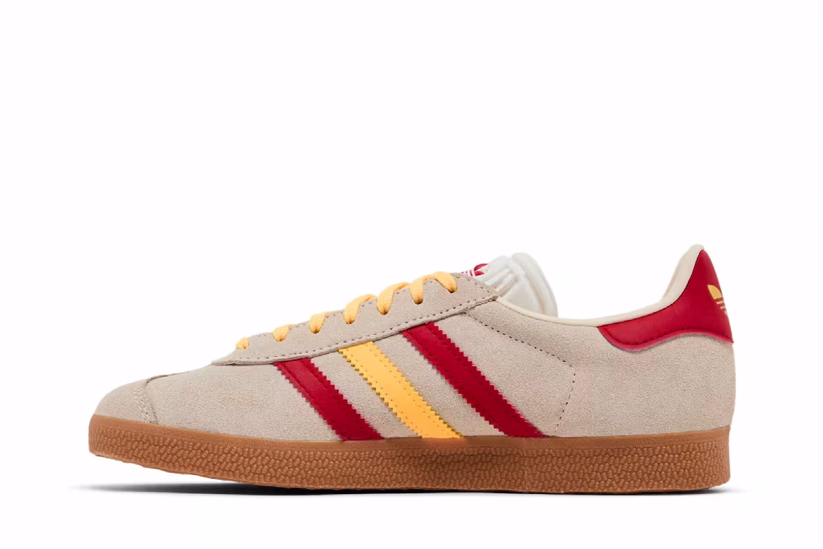 adidas Women's Gazelle White Spark Scarlet, view 4