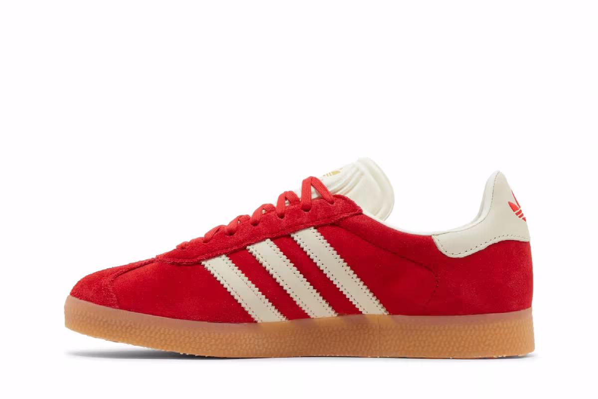 adidas Women's Gazelle Scarlet Aluminum, view 4