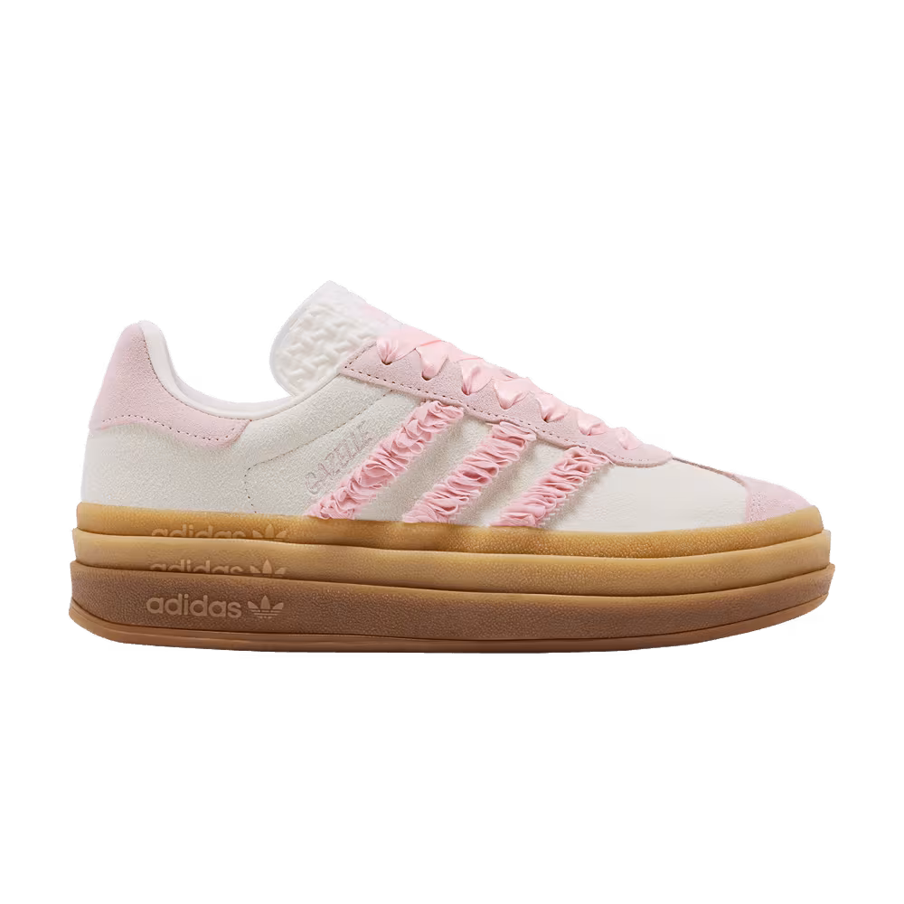 adidas Women's Gazelle Bold Pink Ruffle Lace
