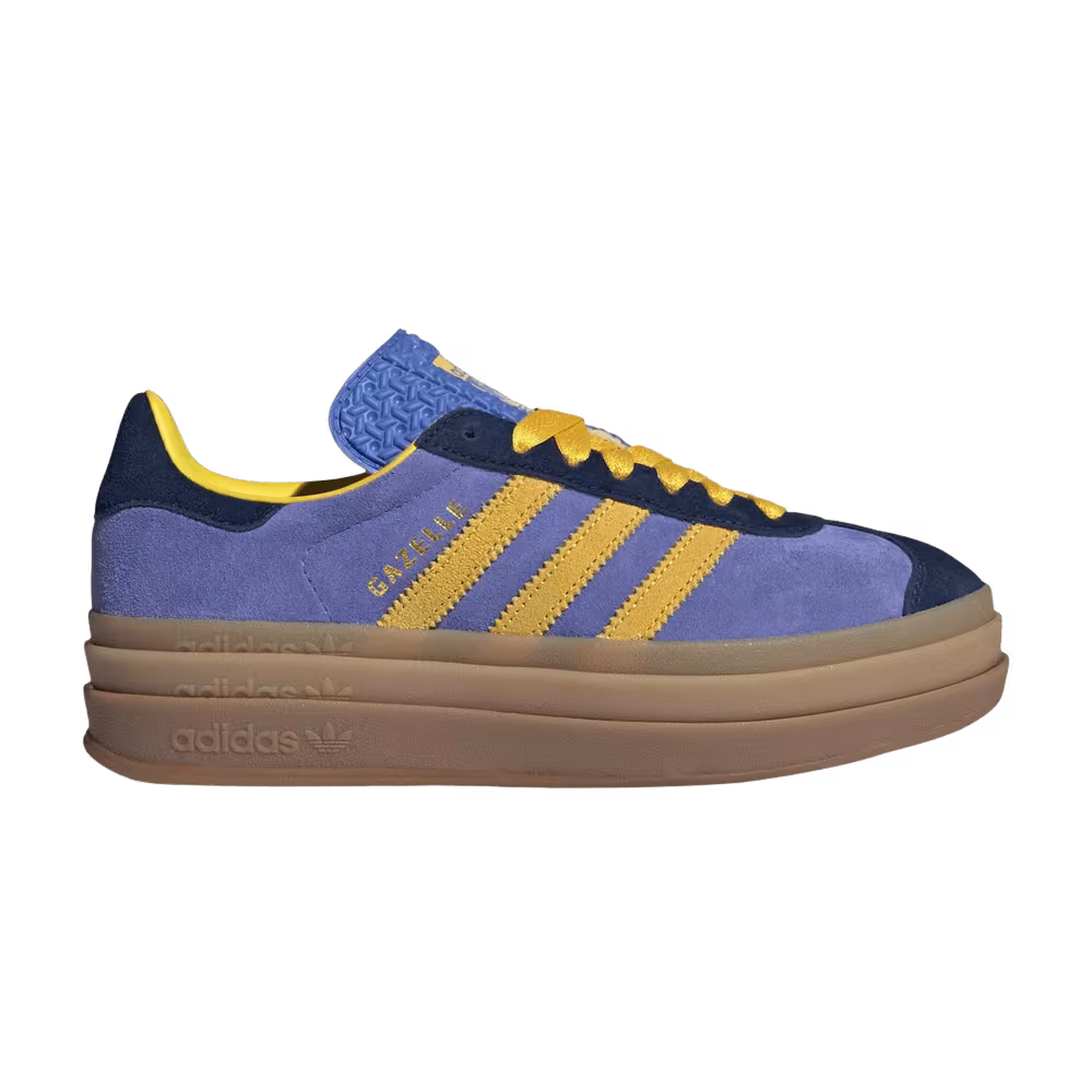adidas Women's Gazelle Bold Night Indigo Yellow Real Lilac