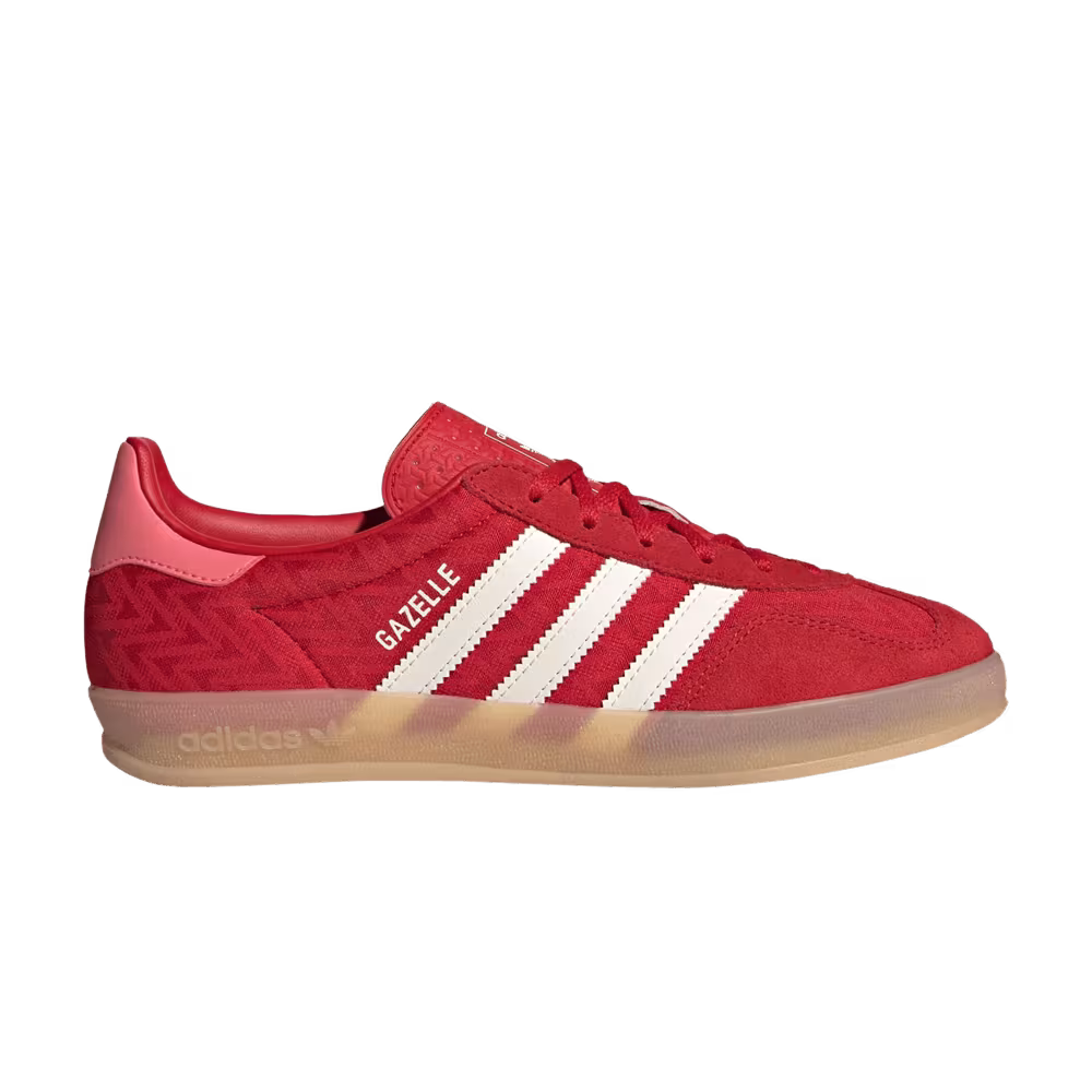 adidas Women's Gazelle Indoor Better Scarlet Core White