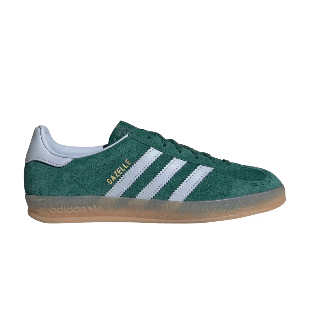adidas Women's Gazelle Indoor Collegiate Green Crystal Sky Gum