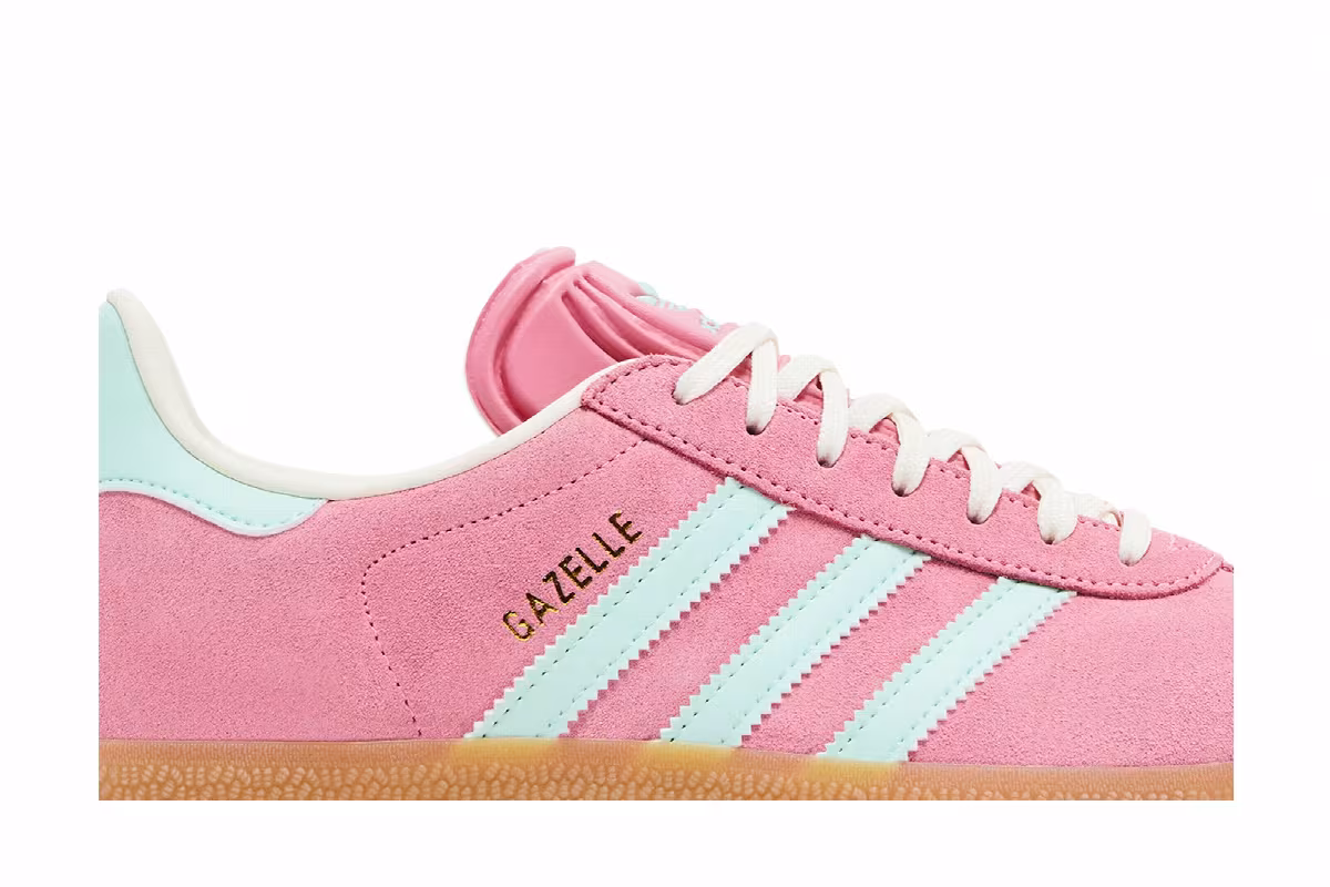 adidas Women's Gazelle Bliss Pink Clear Mint, view 3