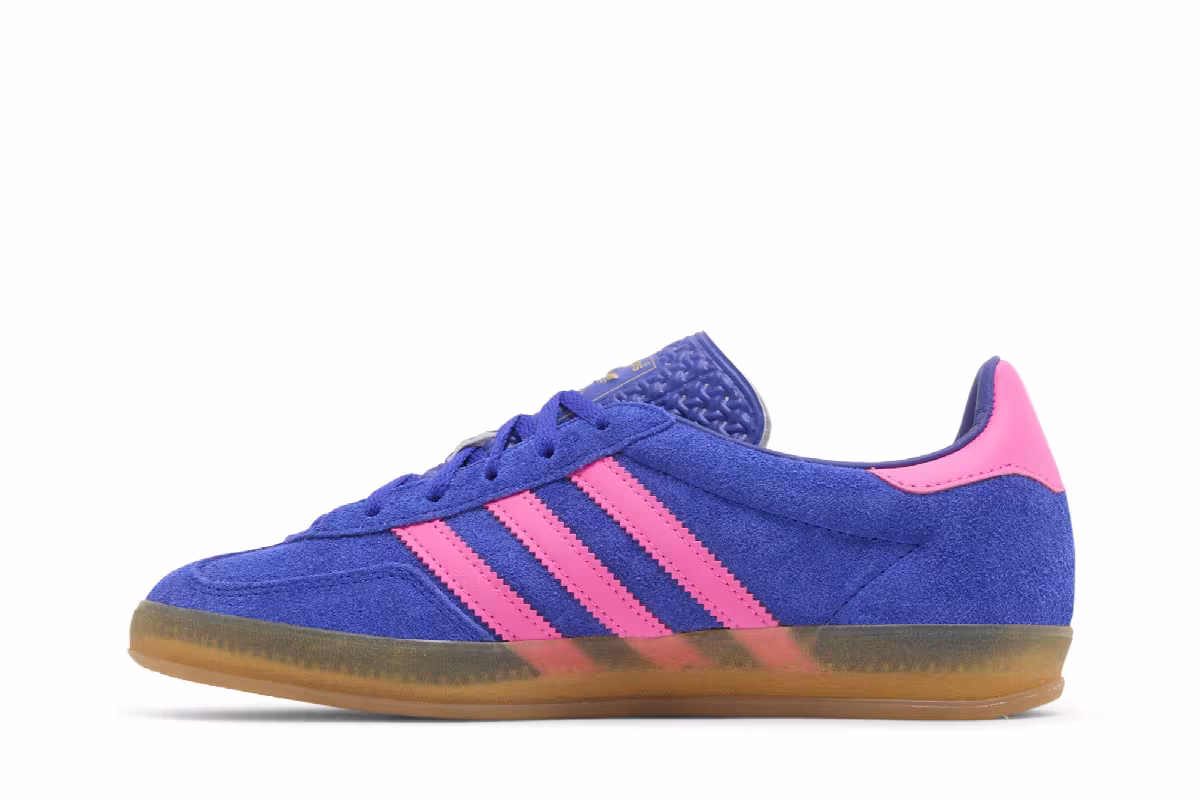 adidas Women's Gazelle Indoor Blue Lucid Pink, view 4