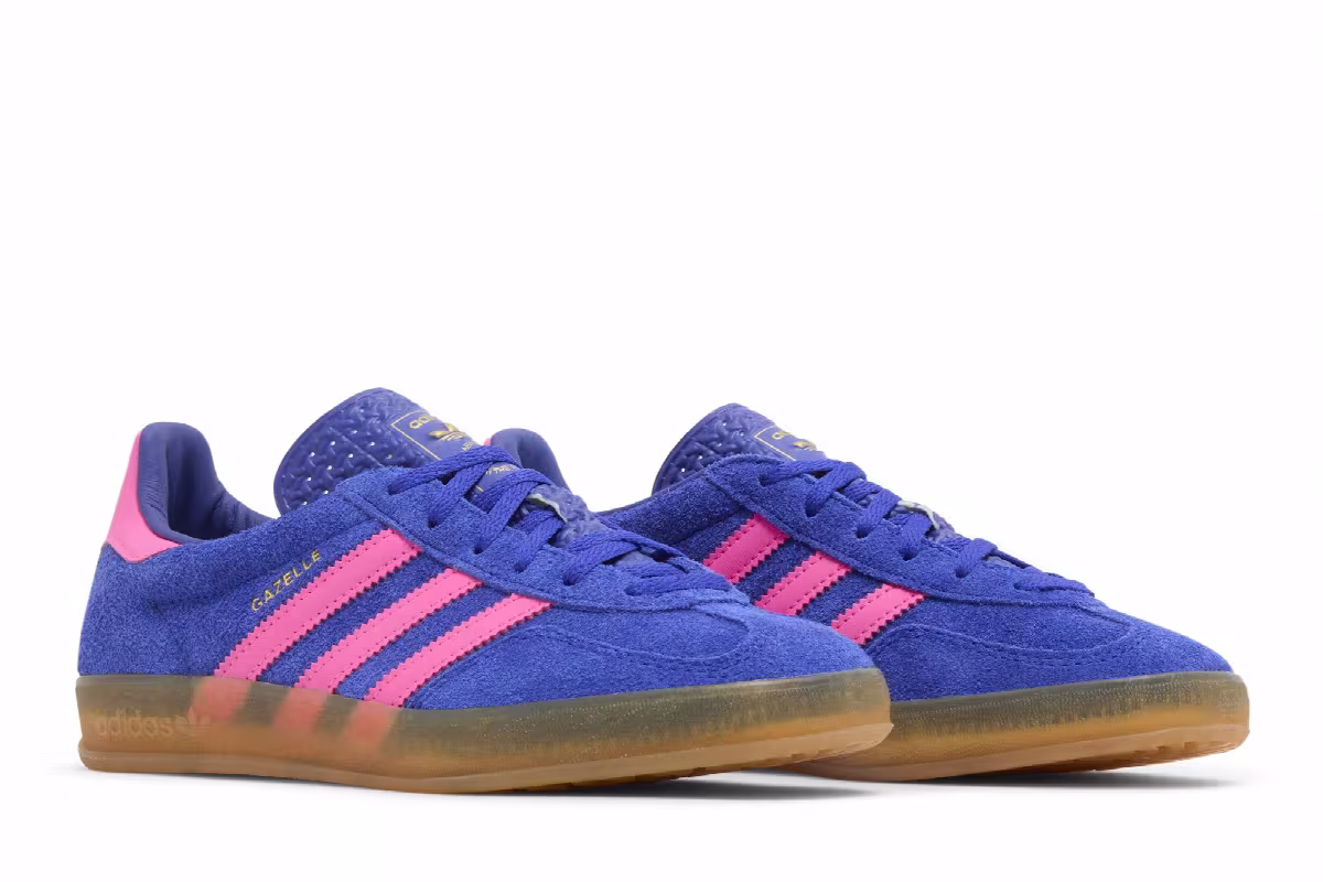 adidas Women's Gazelle Indoor Blue Lucid Pink, view 9