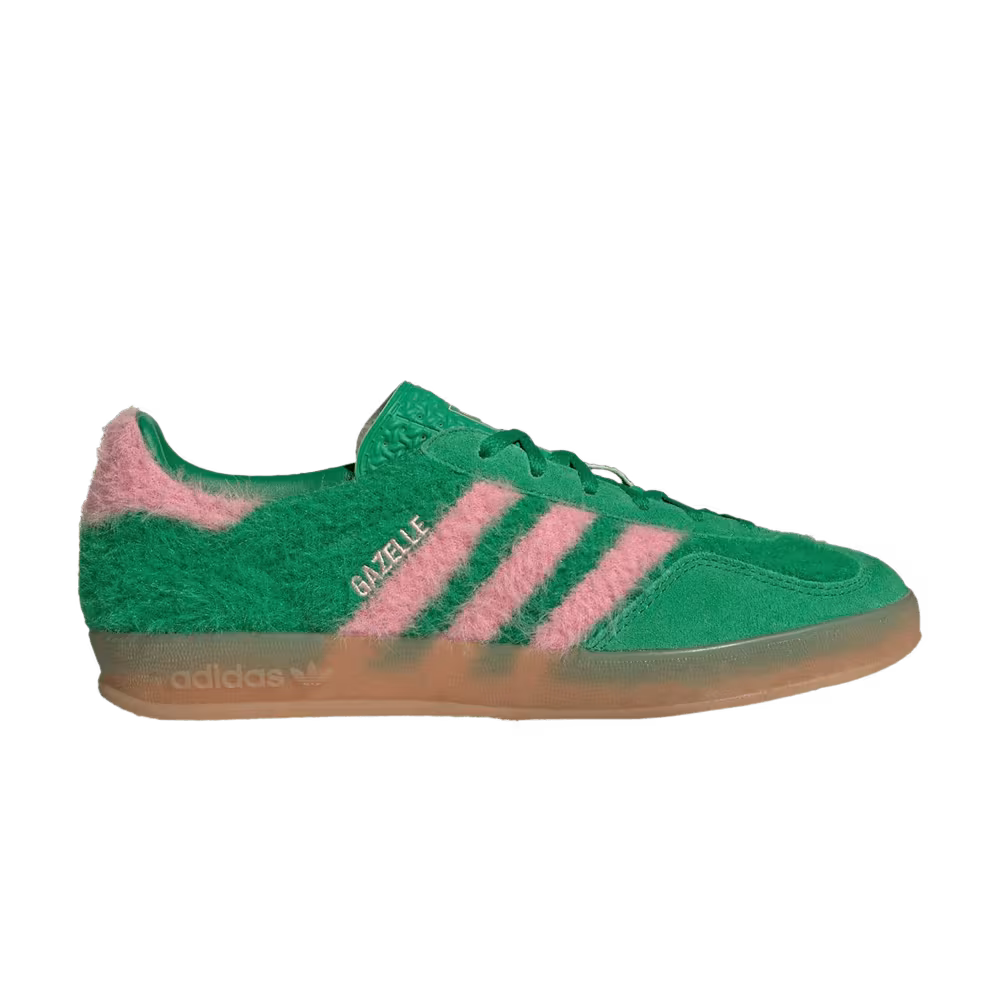 adidas Women's Gazelle Bold Green Glow Pink