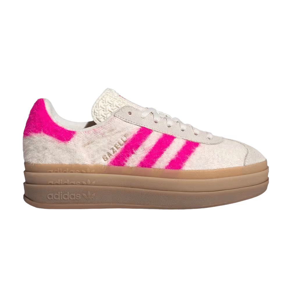 adidas Women's Gazelle Bold White Shock Pink
