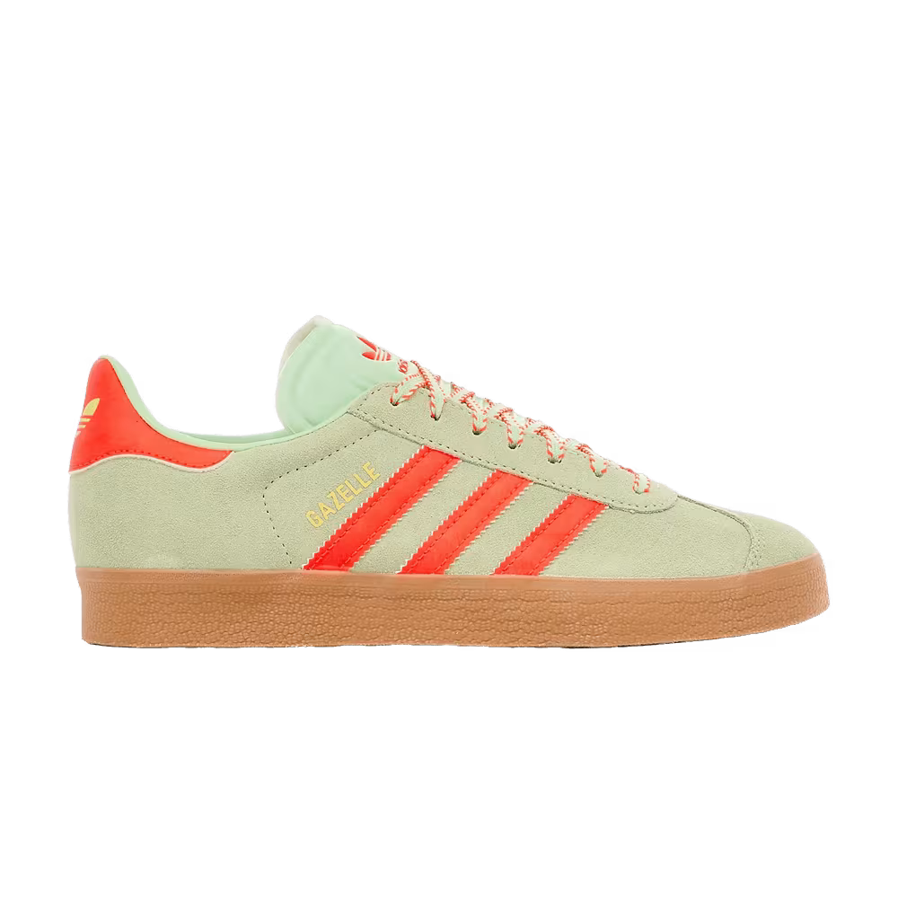 adidas Women's Gazelle Green Orange Gum