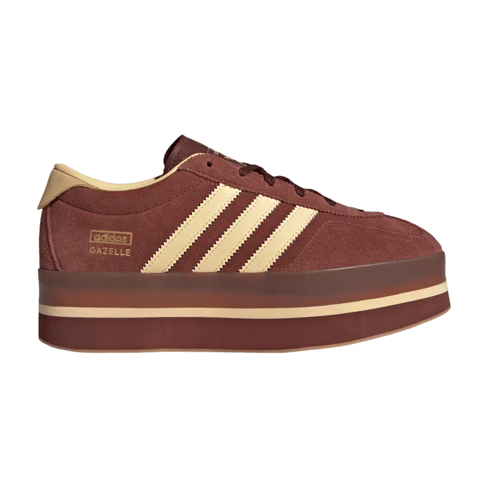 adidas Women's Gazelle Stack Fox Brown Orange Tint Gum