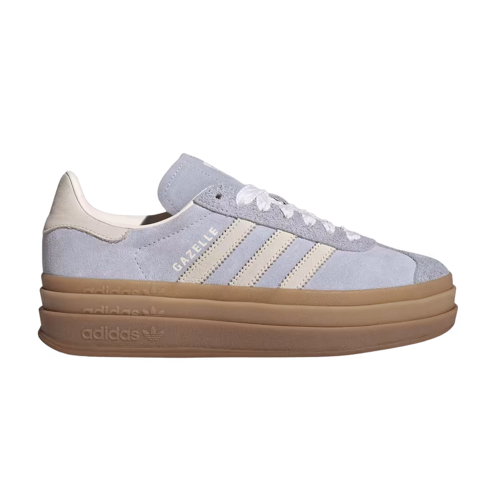 adidas Women's Gazelle Bold Crystal Sky Chalk Pearl Ice Gold Met