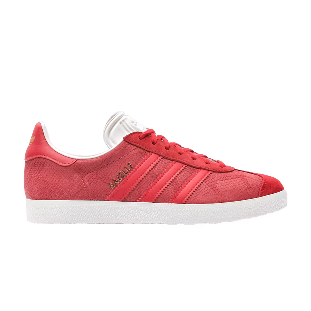 Adidas Women's Gazelle Bold Red Snakeskin