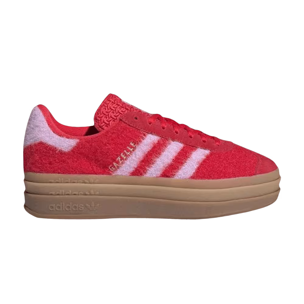 adidas Women's Gazelle Bold Better Scarlet Bliss Lilac Gold Metallic