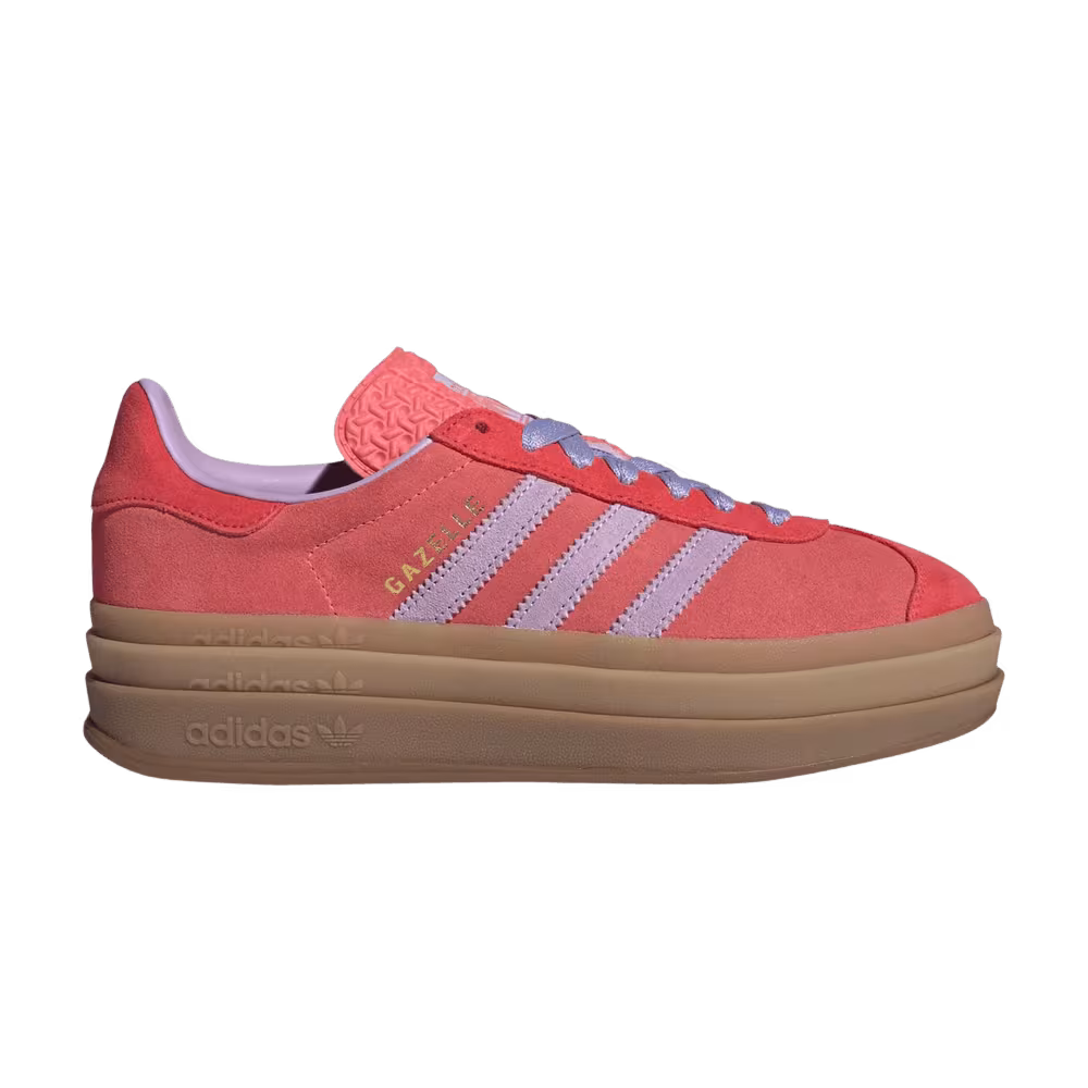 adidas Women's Gazelle Bold Semi Flash Red Powder Plum Semi Lucid Red