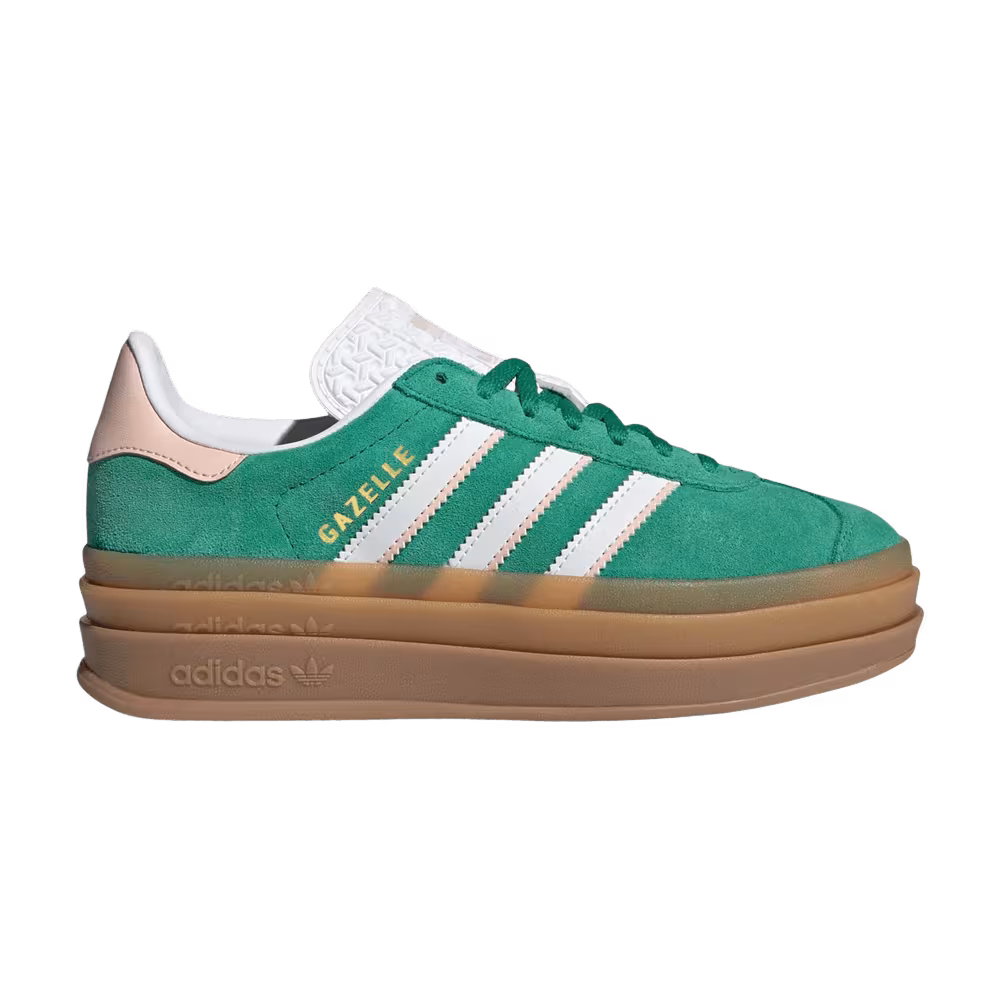 adidas Gazelle Bold J Bold Green Cloud White Gold Metallic
