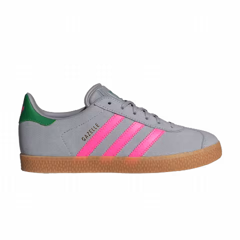 adidas Gazelle J 'Halo Silver Lucid Pink Green'