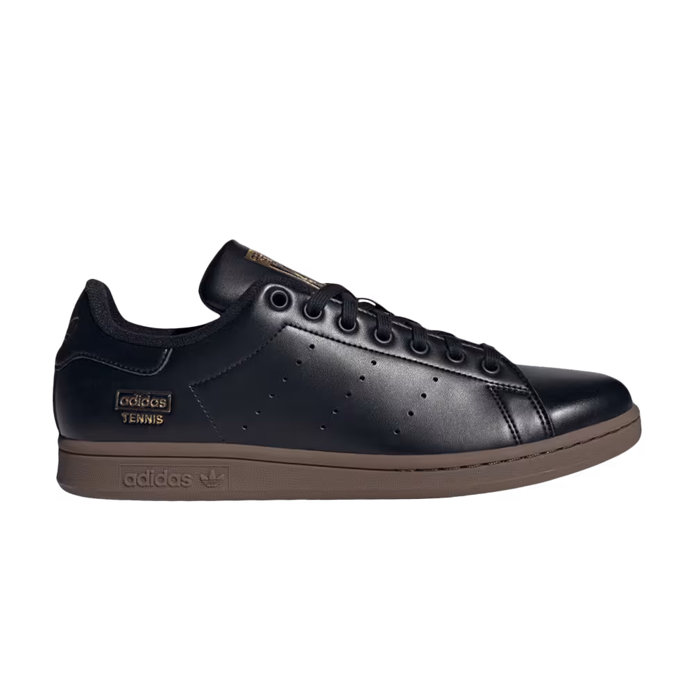 adidas Stan Smith Core Black Gold Metallic Gum
