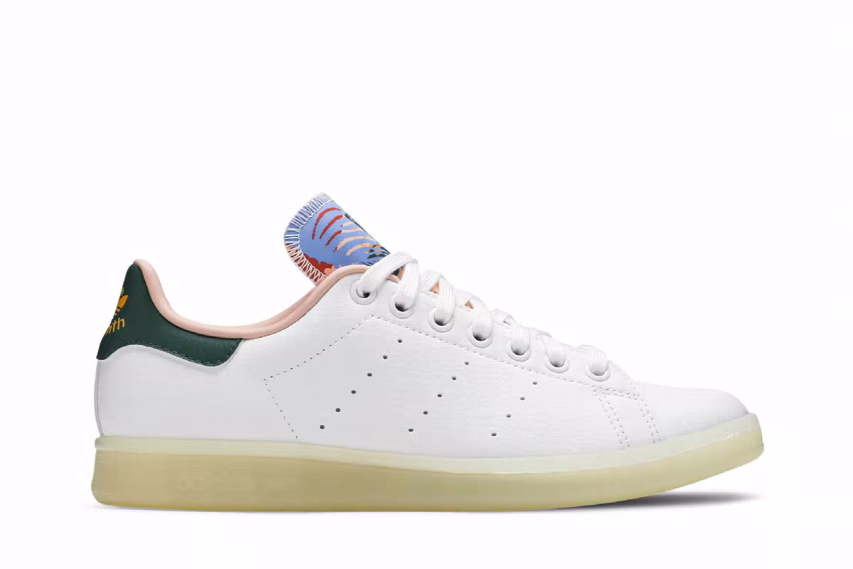 Adidas Women's Stan Smith White Collegiate Green, view 2