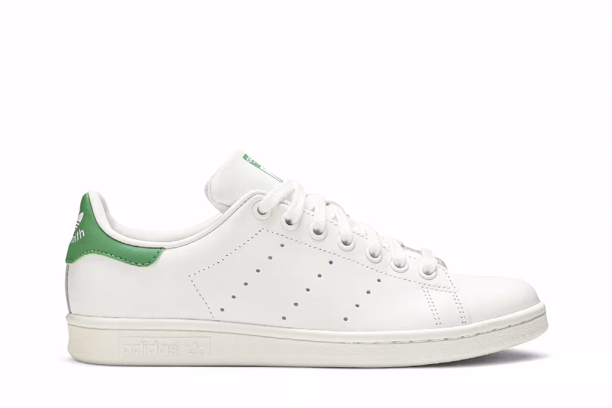 adidas Women's Stan Smith White Green, view 2