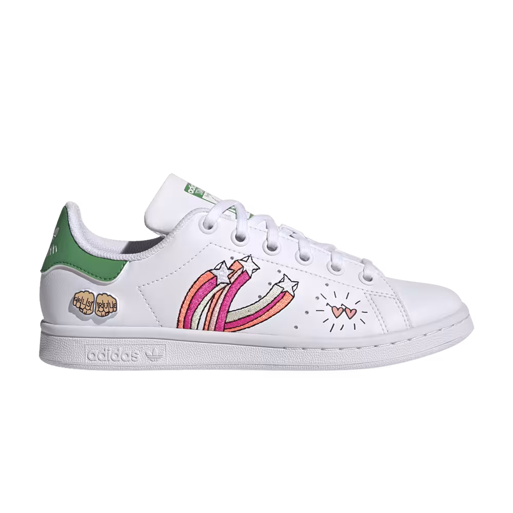 Adidas Stan Smith J Girls Rule - White