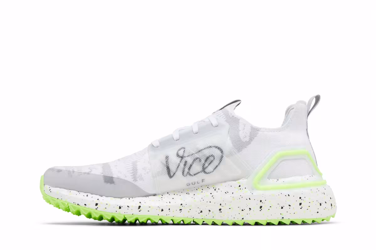 Vice Golf x adidas UltraBoost Neon Lime Drip, view 4