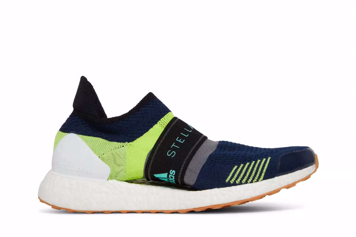 Stella McCartney x adidas Women's UltraBoost X 3D Night Indigo Vivid Green, view 2