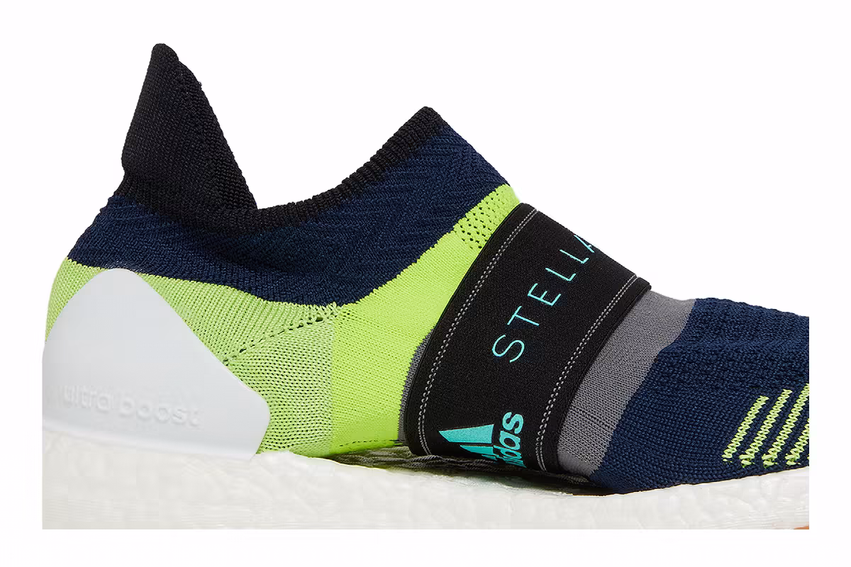 Stella McCartney x adidas Women's UltraBoost X 3D Night Indigo Vivid Green, view 3