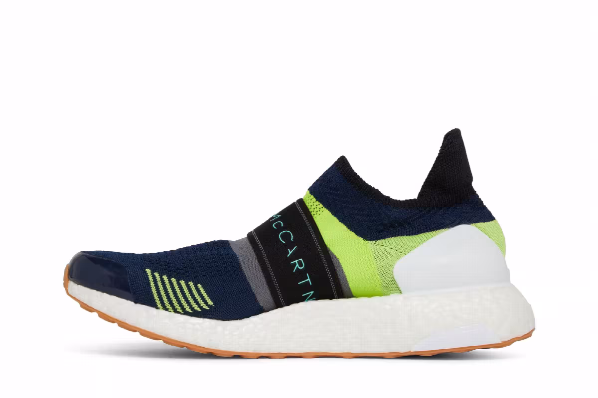 Stella McCartney x adidas Women's UltraBoost X 3D Night Indigo Vivid Green, view 4