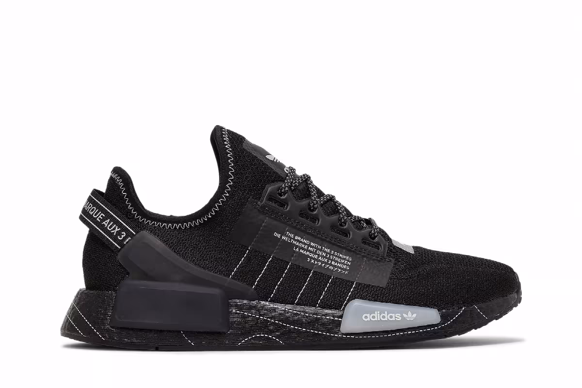adidas NMD_R1 V2 Black White, view 2