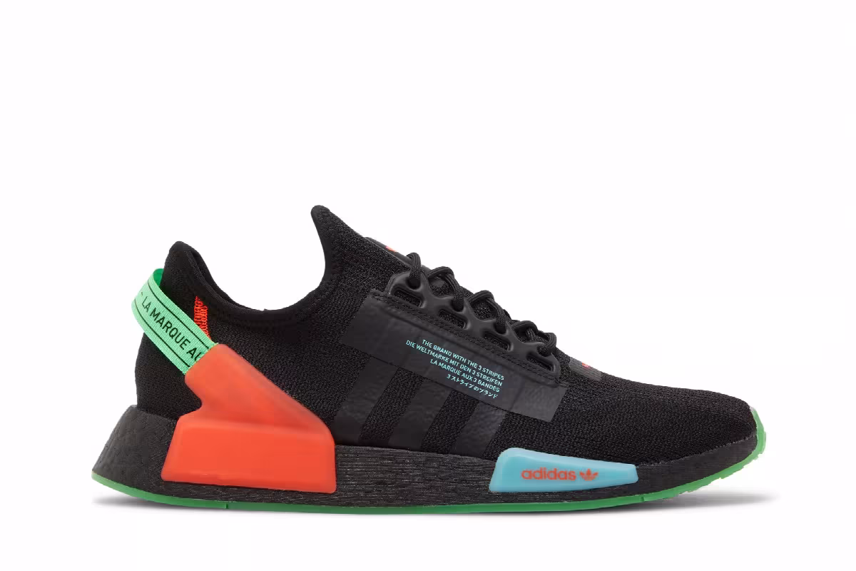 adidas NMD_R1 V2 Glow In The Dark - Black Sonic Ink, view 2