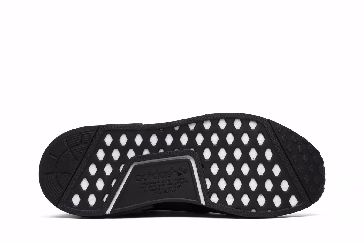 Neighborhood x adidas NMD_R1 Primeknit Triple Black, view 5