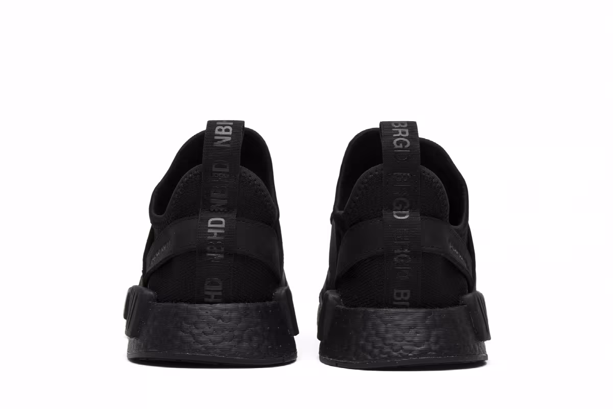 Neighborhood x adidas NMD_R1 Primeknit Triple Black, view 7