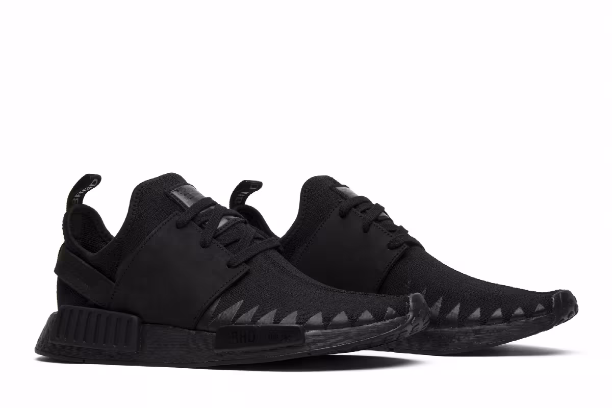 Neighborhood x adidas NMD_R1 Primeknit Triple Black, view 9