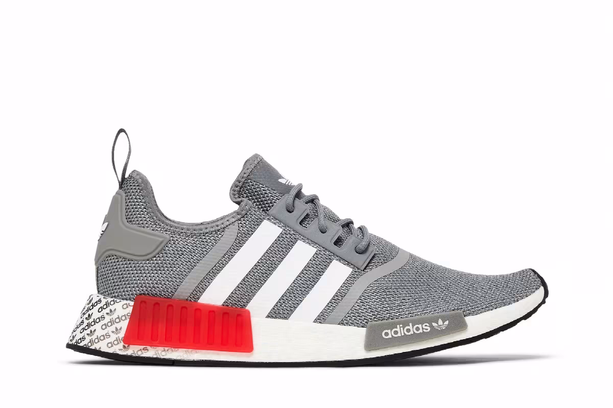 adidas NMD_R1 Grey Vivid Red, view 2