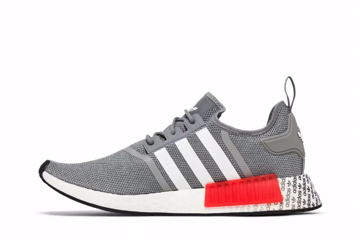 adidas NMD_R1 Grey Vivid Red, view 4