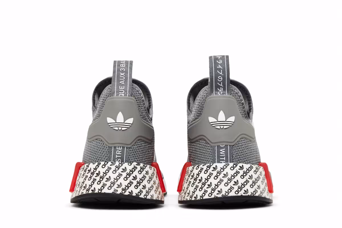 adidas NMD_R1 Grey Vivid Red, view 7