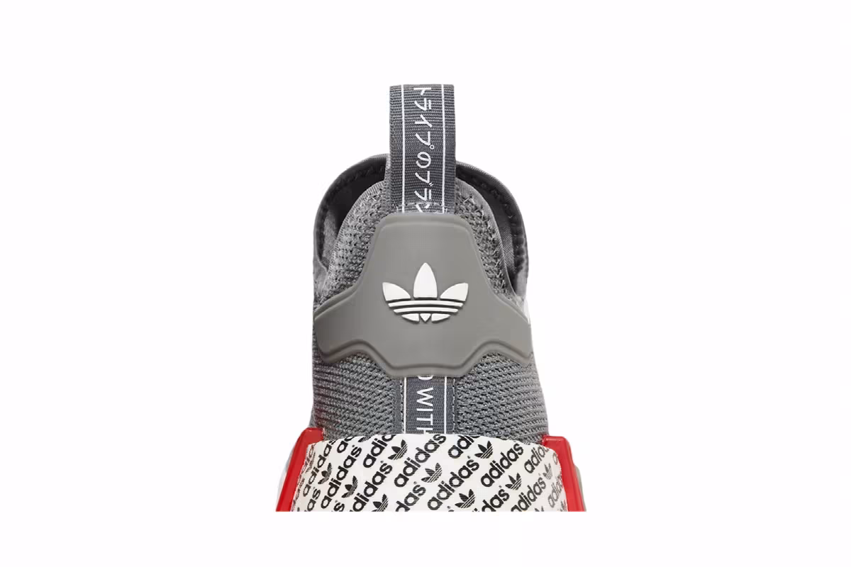 adidas NMD_R1 Grey Vivid Red, view 8