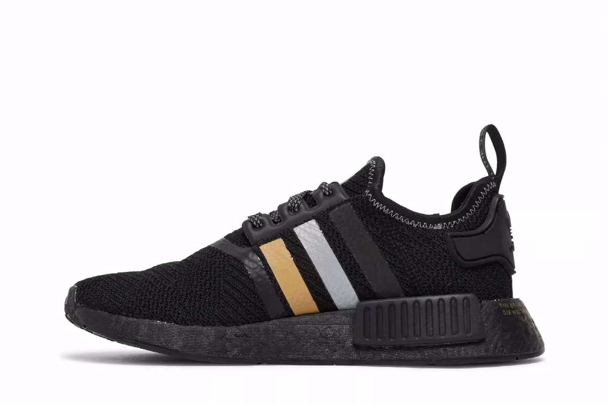 Adidas NMD_R1 Black Gold Metallic, view 4