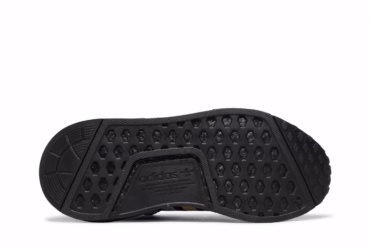 Adidas NMD_R1 Black Gold Metallic, view 5