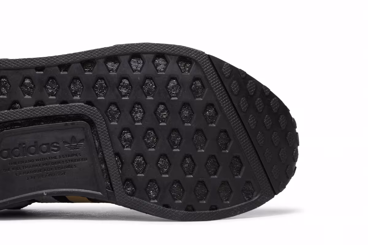 Adidas NMD_R1 Black Gold Metallic, view 6