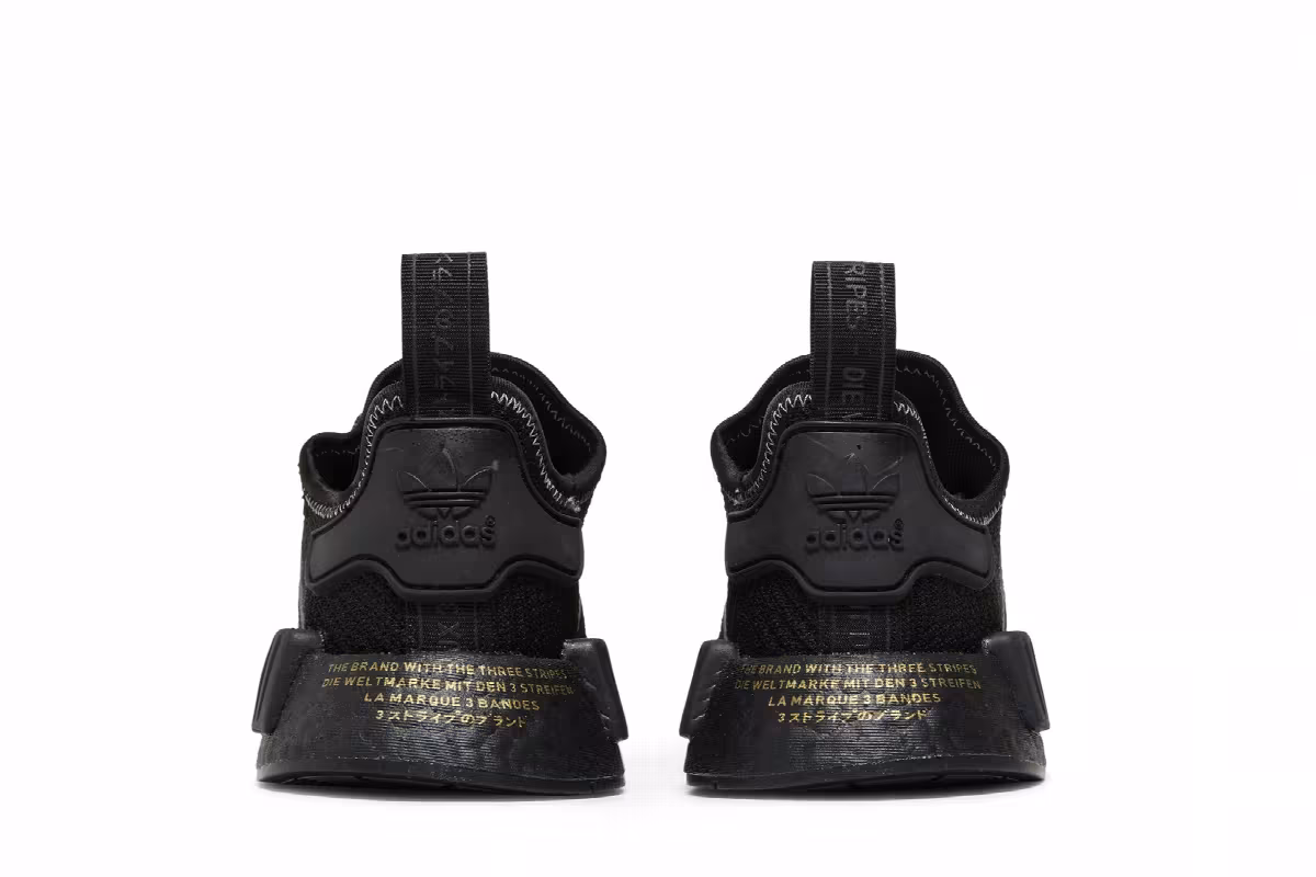 Adidas NMD_R1 Black Gold Metallic, view 7