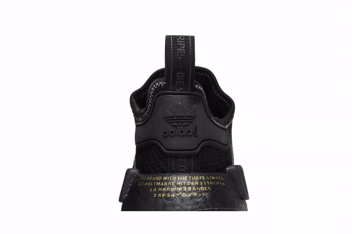 Adidas NMD_R1 Black Gold Metallic, view 8