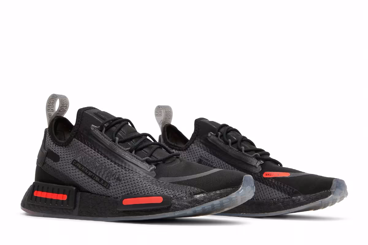 adidas NMD_R1 Spectoo Black Solar Red, view 9