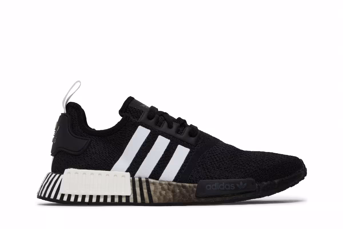 Adidas NMD_R1 Glitch - Black White, view 2