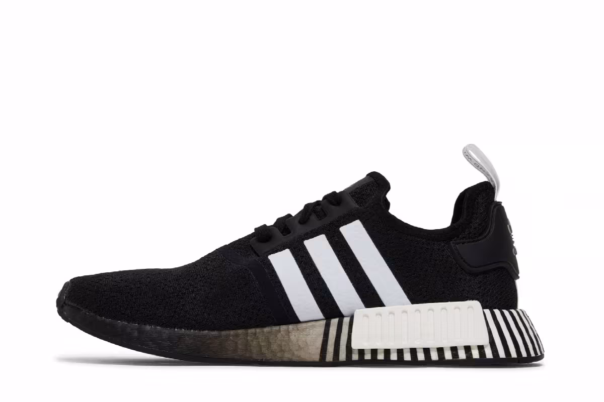 Adidas NMD_R1 Glitch - Black White, view 4