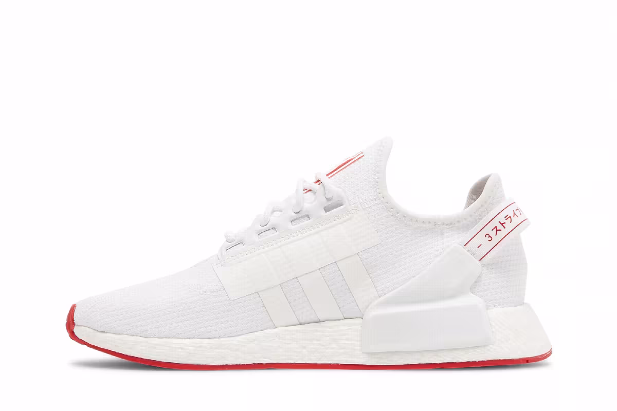 Adidas NMD_R1 V2 White Scarlet, view 4