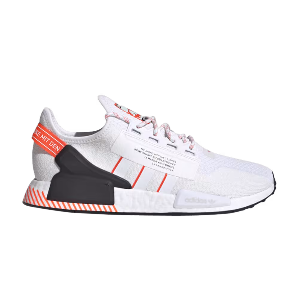 Adidas NMD_R1 V2 White Solar Red