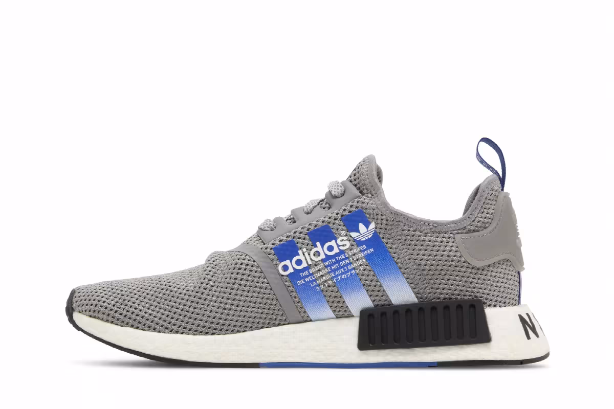 Adidas NMD_R1 Grey Collegiate Royal, view 4